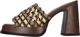 Noa Harmon Schoenen, Dames, Bruin, 39 EU, Leer, Mules van kunstleer