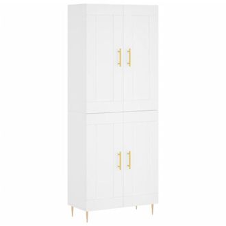 vidaXL Vidaxl - Aparador Alto Madera Contrachapada Blanco 69,5x34x180 Cm