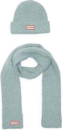 Hunter Patch Scarf & Beanie Set in Washed Blue at Nordstrom Rack