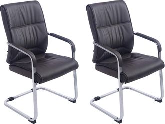 Clp Clp - Set De 2 Sillas Cantil&eacute;ver Anubis En Piel Sint&eacute;tica Marr&oacute;n