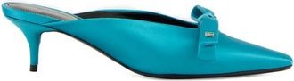 Balenciaga 65 mm Nano Bow muiltjes met hak - Blauw