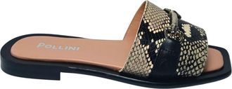 Pollini sandali Pelle - Dames - Sandalen - Zwart - 35 EU - Leer - Schoenen