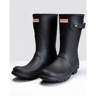 Hunter Womens Original Short Boots - Black Rubber - Size UK 7