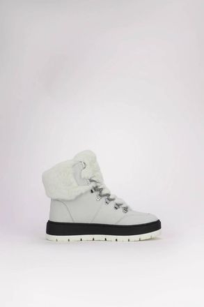 Pajar Womens Chalet Faux Fur Trimmed Leather Boots In White