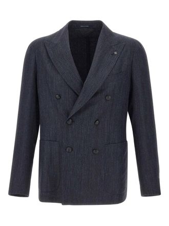 Tagliatore peak-lapel double-breasted blazer - Blue