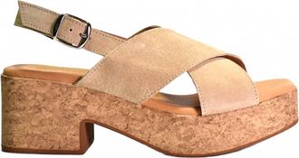 Cordani Womens Malin Platform Sandal In Camel Suede