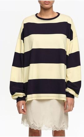 Bimba & Lola Loose-fit striped T-shirt. in Navy at Nordstrom, Size X-Small Eu