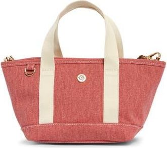 Nanette Lepore Small Convertible Denim Twill Satchel with Accessories in Nantucket Red at Nordstrom Rack