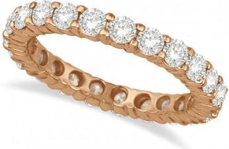 Allurez Diamond Eternity Ring Wedding Band 14k Rose Gold (6.00ct)