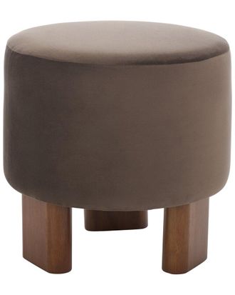 Safavieh Mista Ottoman With Wood Legs