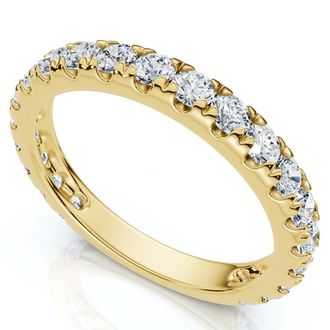 Pompeii3 84Ct Womens Diamond 3/4 Eternity Wedding Ring 14k Gold Lab Grown
