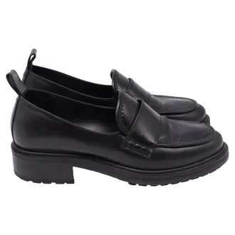 Aeyde Ruth Loafers in Black Calfskin Leather