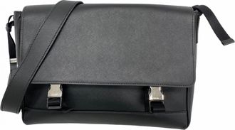 Prada Black Leather Shoulder Bag (Pre-Owned)