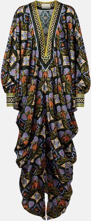 Alemais Al&eacute;mais Cece floral silk kaftan