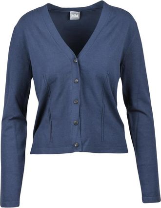 Max Mara Cardigan Sottile - Dames - Vesten - Blauw - M - Polyester - Truien & Vesten