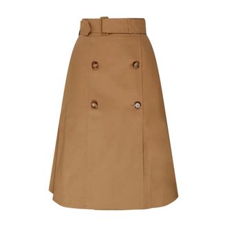 Burberry Dames, Rokken, Bruin, Maat: XS Katoen