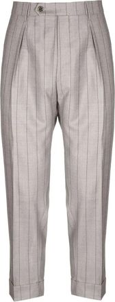Berwich pinstripe pleated tailored trousers - Grey