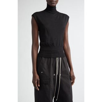 Rick Owens Virgin Wool Turtleneck Sweater in Black at Nordstrom, Size Medium