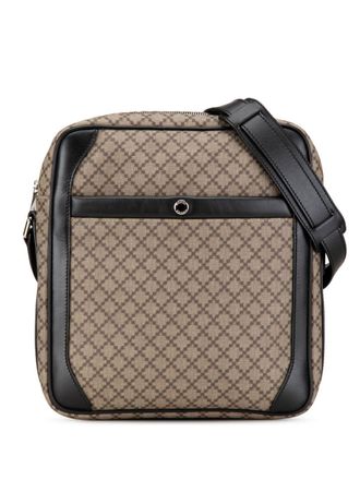 Gucci 2000-2015 Diamante Coated Canvas Zip crossbody bag - women - Leather - One Size - Brown