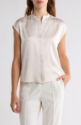 Vince Satin Shell Tank in Sand Glow at Nordstrom Rack, Size Large