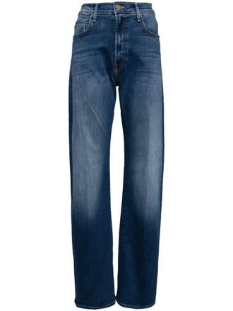 Mother The Lasso Heel jeans met wijde pijpen - Blauw