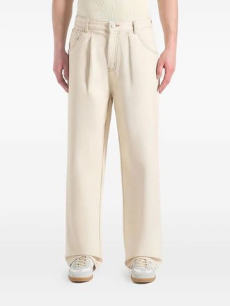 Mani&egrave;re De Voir Arnault boucle pleated jeans - Neutrals