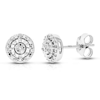 Vir Jewels 1/10 cttw Lab Grown Diamond Composite Earrings in Sterling Silver With Push Backs For Women