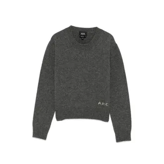 A.P.C. A. p.c. Logo-knit Crew-neck Sweater