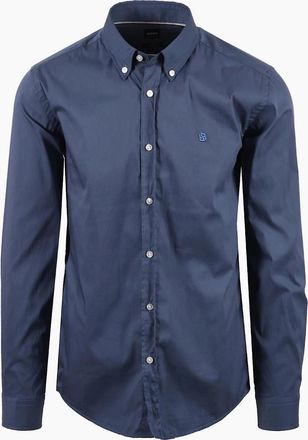 HUGO BOSS Mens Boss Black H ROAN SHIRT OPEN BLUE - Navy - Size: 44