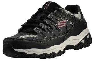Skechers Mens Afterburn M. Fit, Charcoal/Black, 10.5