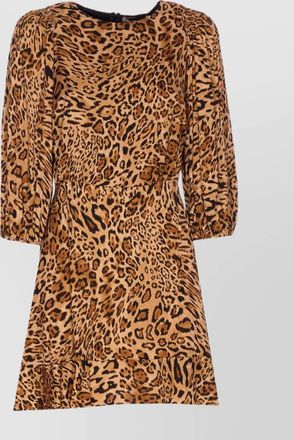 Twin-Set animal print flounced gown leo dress