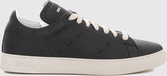 Kiton Sneakers low top in pelle martellata con punta tonda e suola in gomma