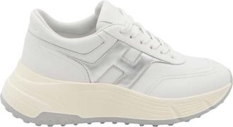 Hogan White Leather Sneakers