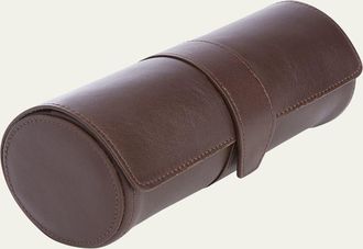 Royce Leather Monogrammed Leather Travel Watch Roll