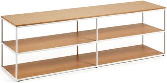 K Home Design Lowboard & Regal Xoanny 160 x 50 cm, Eiche Natur/Weiss