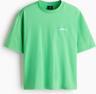 H&M T-Shirt in Loose Fit - Green