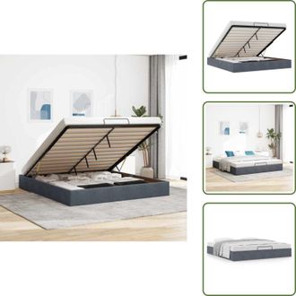 vidaXL The Living Store Struttura Letto Pouf senza Materasso 180x200 cm in Velluto - Struttura letto