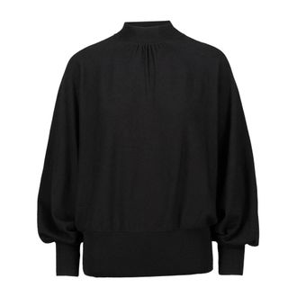 Zero Truien & Vesten, Dames, Zwart, XS, Ronde hals knitwear