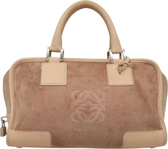 Loewe Amazona Pink Suede Handbag (Pre-Owned)
