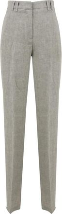 Attic and Barn Narciso Broek - Dames - Straight fit broeken - Grijs - S - Leer - Broeken