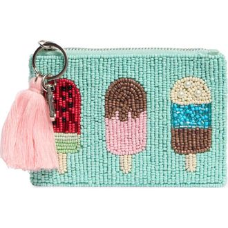 Collection XIIX Ice Cream Pops Beaded Coin Pouch in Teal Multi at Nordstrom Rack