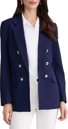 Jones New York Faux Double Breasted Blazer in Pacific Navy at Nordstrom, Size X-Large