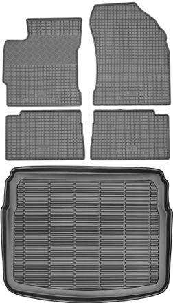 OEM Juego De Alfombrillas De Goma Para Coche Y Alfombrilla Para Maletero Para Toyota Auris Ii Hatchback (2013-2018)
