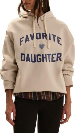 Favorite Daughter Graphic Hoodie in Pumice/cobalt at Nordstrom, Size X-Small