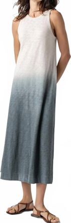 Lilla P Ombre Jewel Neck Tank Dress In Vine