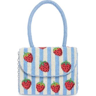 Collection XIIX Beaded Striped Strawberry Top Handle Bag in Multi at Nordstrom Rack