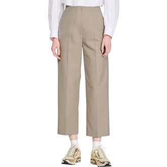 Sandro Bandol Ankle Pants in Taupe Grey at Nordstrom Rack, Size 8 Us / 40 Fr