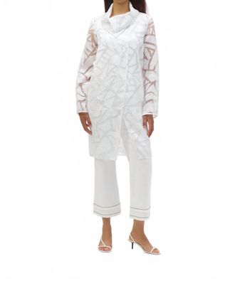 Joseph Ribkoff Sheer Geometric Jacket In White