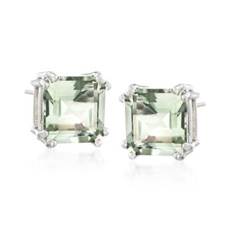 Ross-Simons Prasiolite Earrings in Sterling Silver