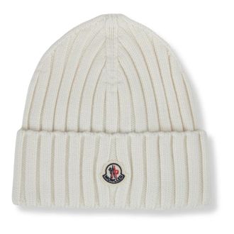 Moncler Gorro de lana con logo - Accessories - Mujer - Blanco - ONE SIZE